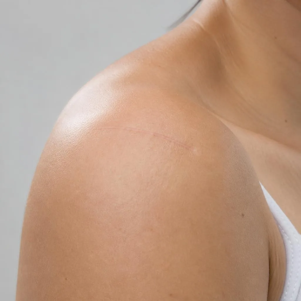 Shoulder before cover-up tattoo